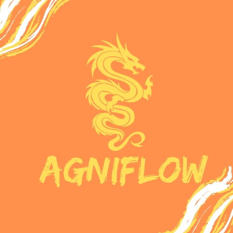 Agniflow gold dragon logo